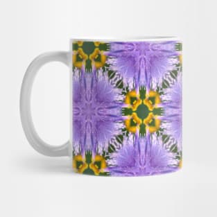 Shining gray flower seeds pattern. Mug